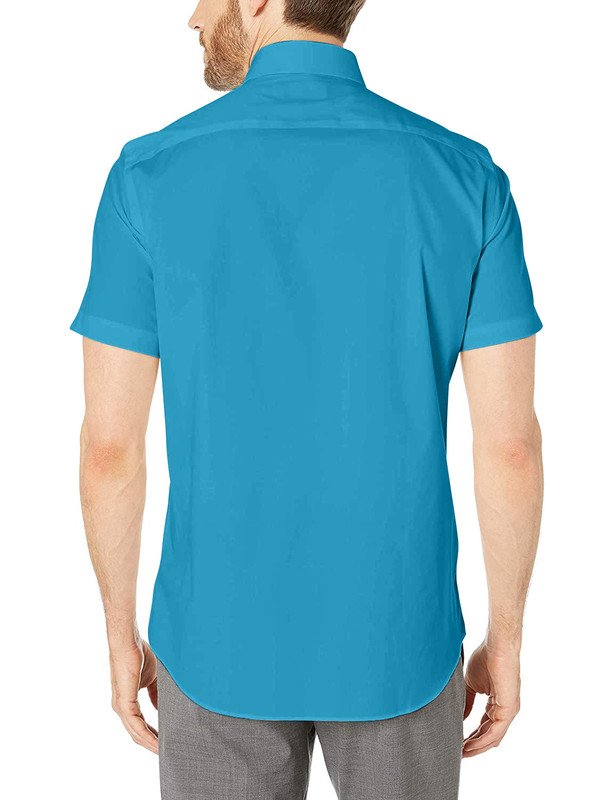 Gentlemens Collection Mens Short Sleeve Slim Fit Easy Care Dress Shirt - Colors