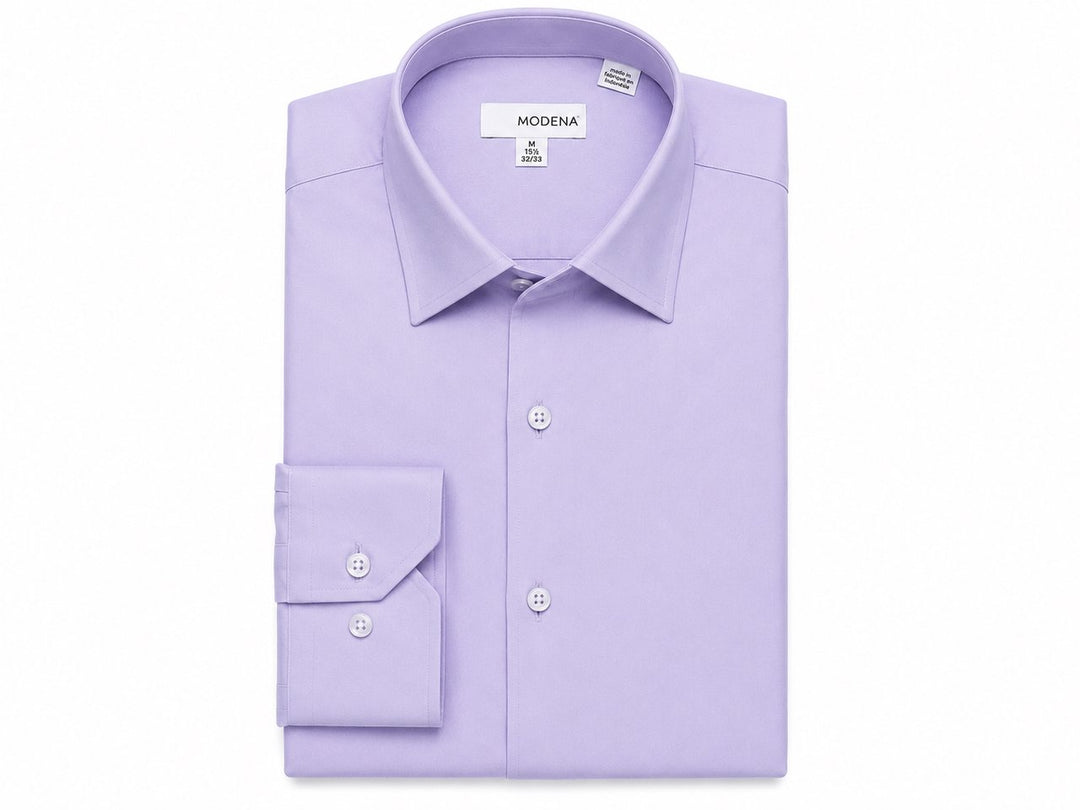 Modena Men’s Contemporary (Slim) Fit Long Sleeve Solid Dress Shirt