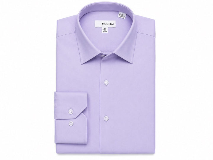 Modena Men’s Contemporary (Slim) Fit Long Sleeve Solid Dress Shirt