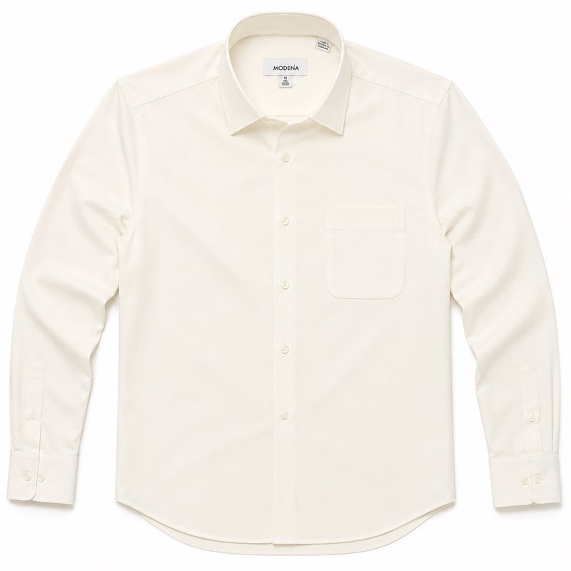 Modena Men's Regular Fit Long Sleeve Solid Dress Shirt