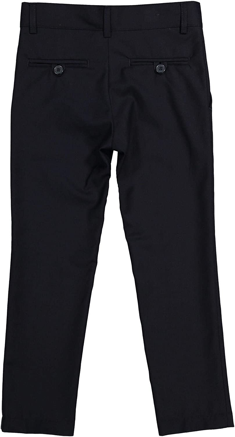 Armando Martillo Boys Flat Front Adjustable Waist Extra Slim Skinny Fit Dress Pants