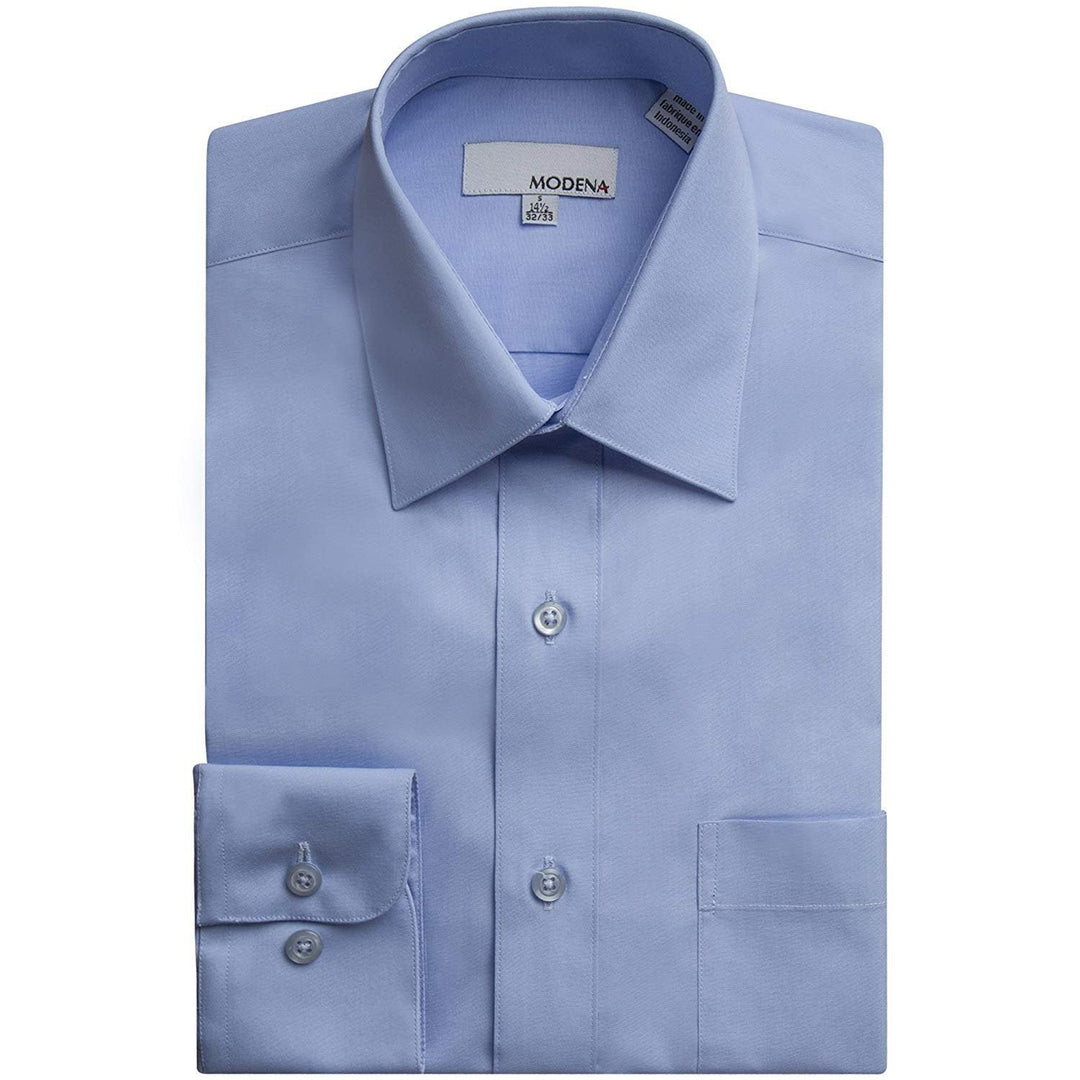 Modena Men’s Regular Fit Long Sleeve Solid Dress Shirt – Colors