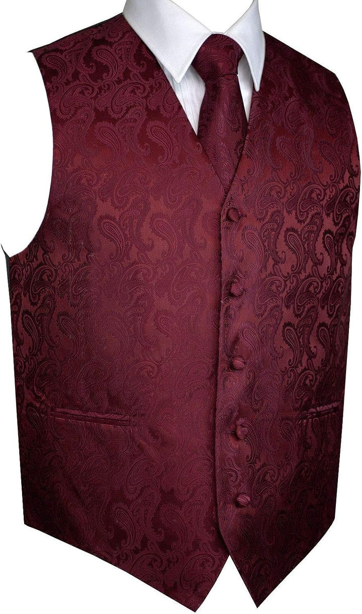 Brand Q Men's Tuxedo Vest, Tie & Pocket Square