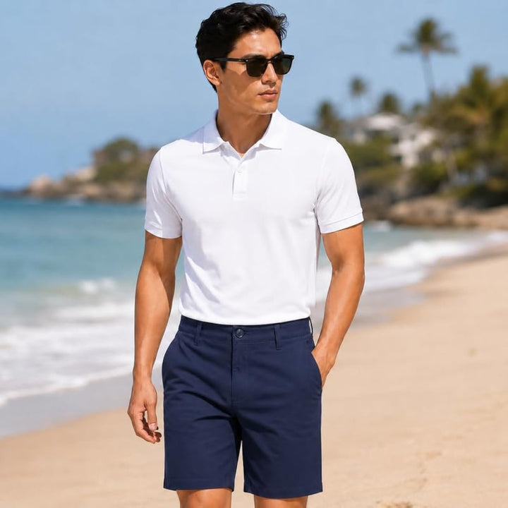 Marquis Men's Straight Fit Flex Flat Front Stretch Shorts