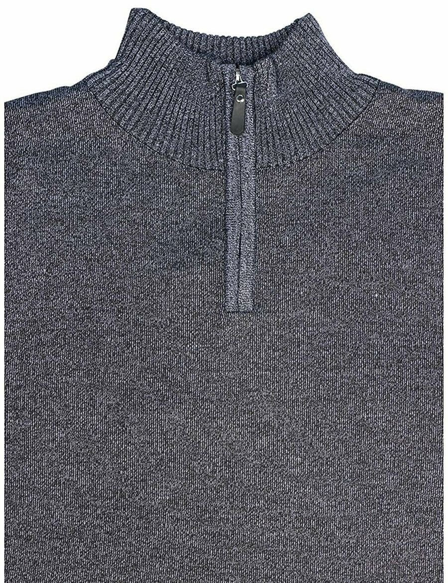 True Rock Men's 1/4 Zip Solid Knit Sweater - CLEARANCE - FINAL SALE