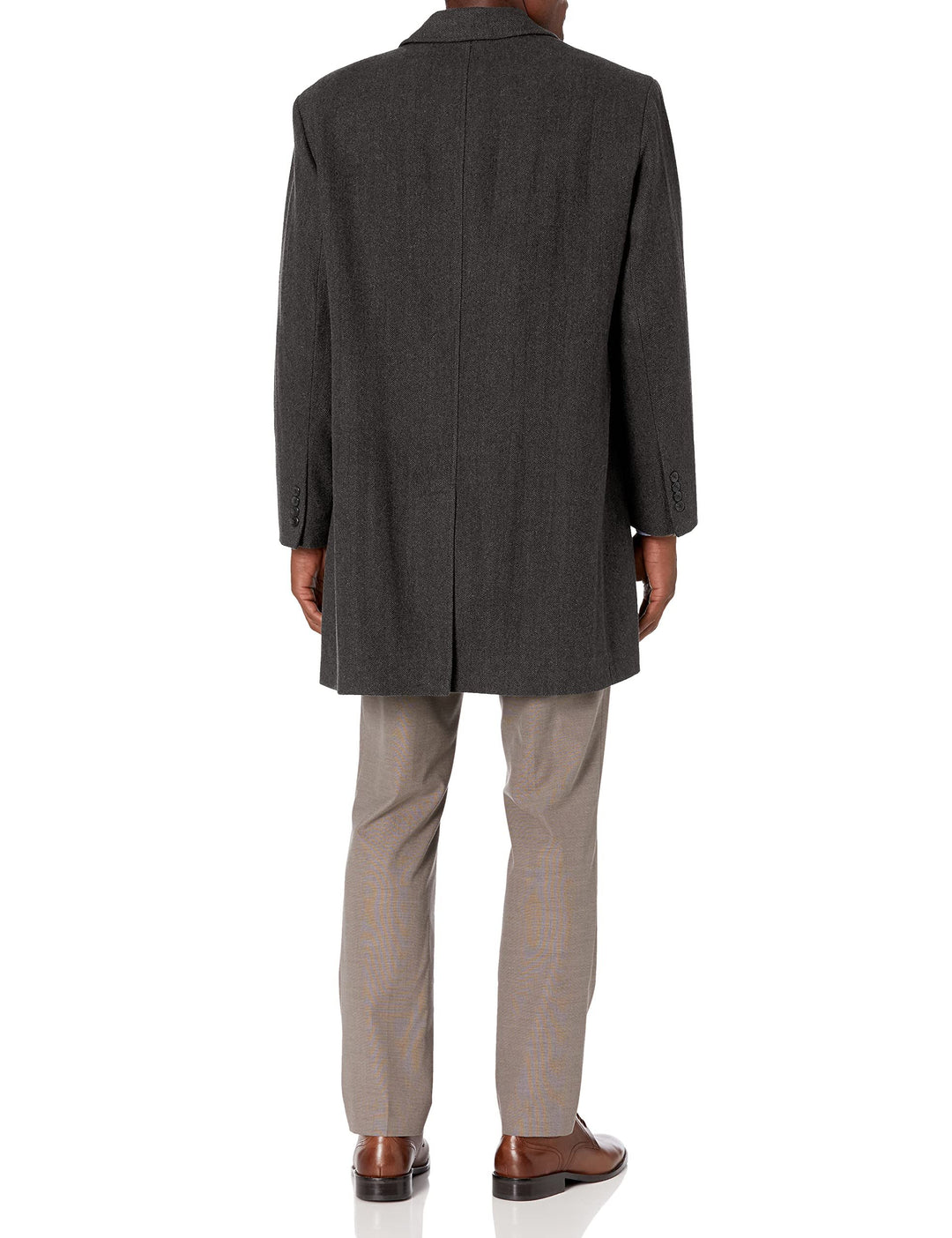 London Fog Men’s Wool Blend Single-Breasted Top Coat