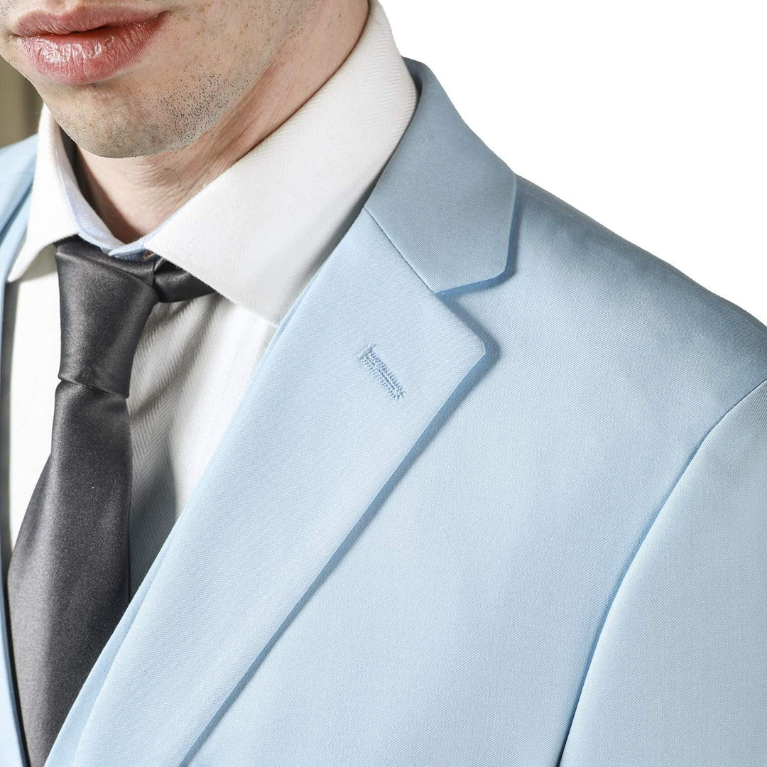 Adam Baker Men's 3-Piece Single Breasted Slim Fit 2-Button Vested Dress Suit Set & Tuxedo Suit Set - Colors