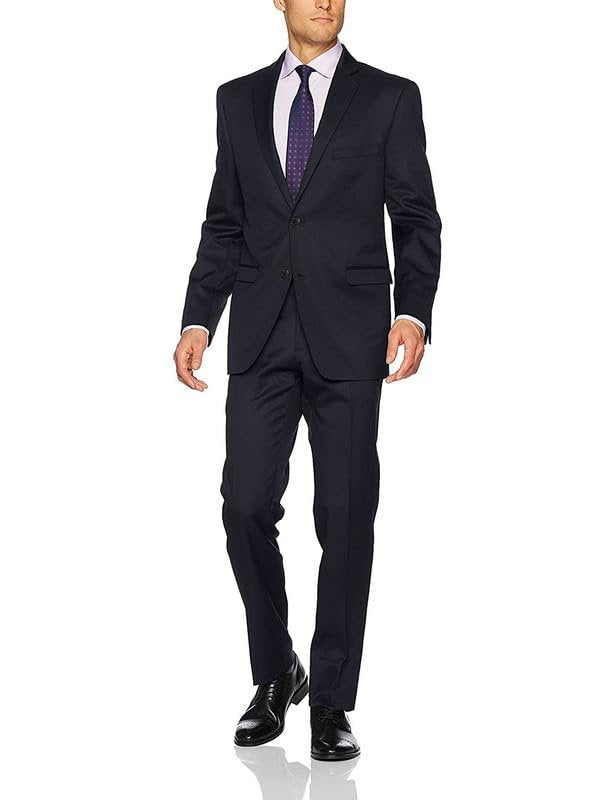 Adam Baker Men's Black & Navy Classic Fit Suit Separates (Jacket & Pants)