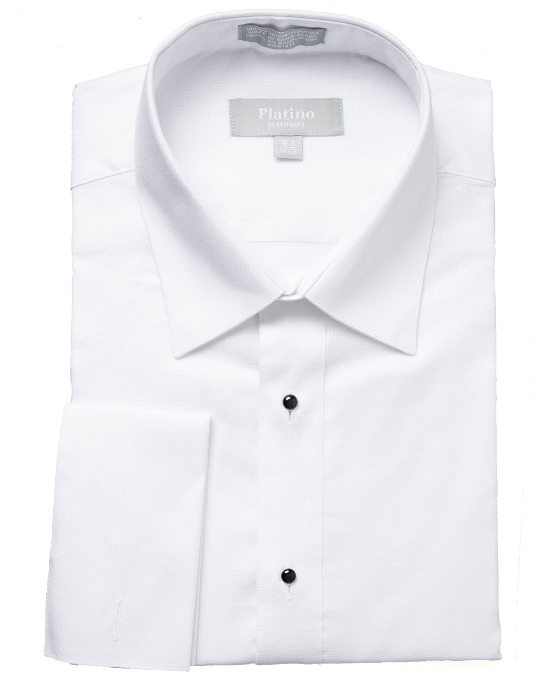 Adam Baker Men's Tuxedo Shirt | French Cuff Laydown Collar Cotton Form Adam Baker Men's Tuxedo Shirt | French Cuff Laydown Collar Cotton Form