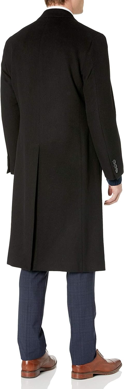 Adam Baker Men's Single Breasted Luxury Wool Full Length Topcoat - Available in Colors