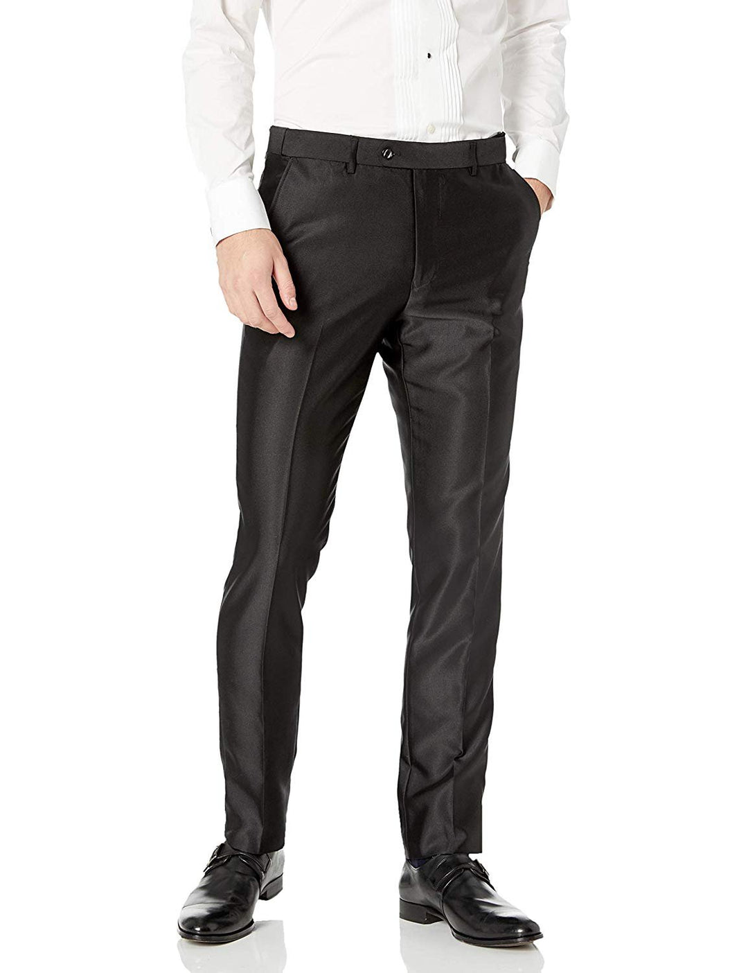 Adam Baker Mens 3-Piece Slim Fit Peak Lapel Formal Tuxedo Suit Set - Colors