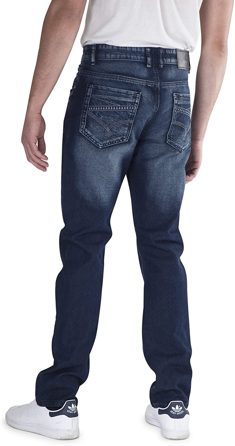 400 UOMO Men's Slim-Straight Fit Denim Jeans - Available in Many Colors