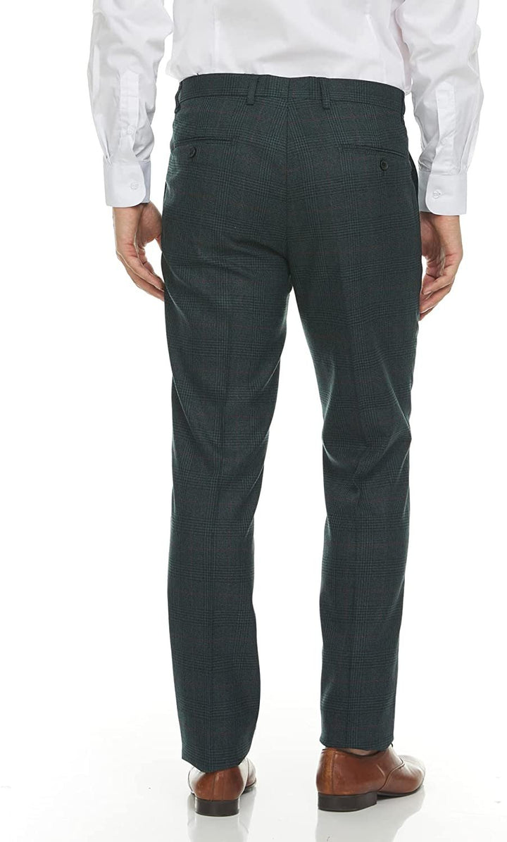 Adam Baker Men's Slim Fit Double Breasted 2-Piece (Jacket & Pants) Suit Set
