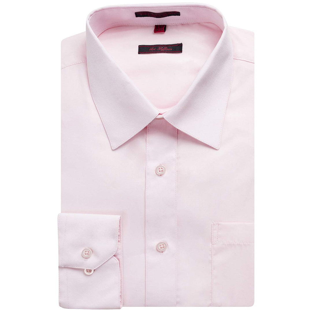 Art Hoffman Men's Regular Fit Long Sleeve Solid Dress Shirt- Many Colors
