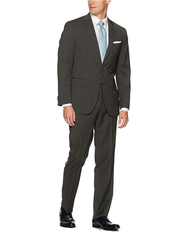 Adam Baker Men’s Extreme Slim Fit Wool 2-Piece Double-Breasted Suit Set | Luxury Jacket & Trousers for Men – Colors
