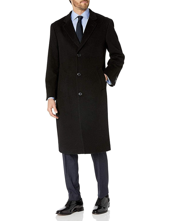 Adam Baker Men's Single Breasted Wool Cashmere Full Length Topcoat - Colors