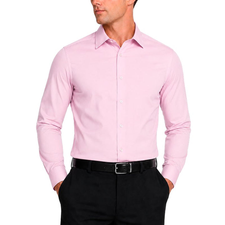 Modena Men’s Contemporary (Slim) Fit Long Sleeve Solid Dress Shirt