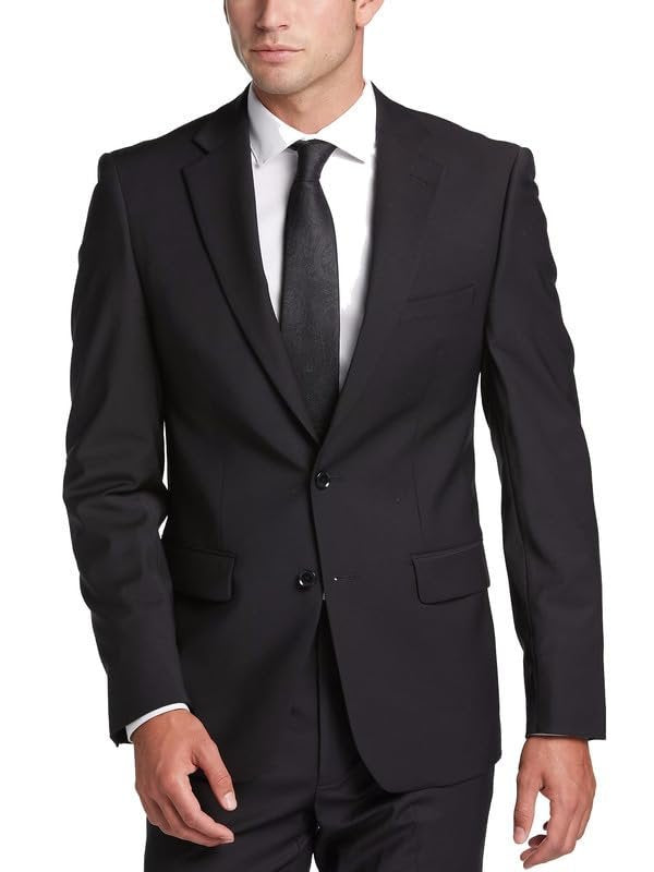 Adam Baker Men's Black & Navy Classic Fit Suit Separates (Jacket & Pants)