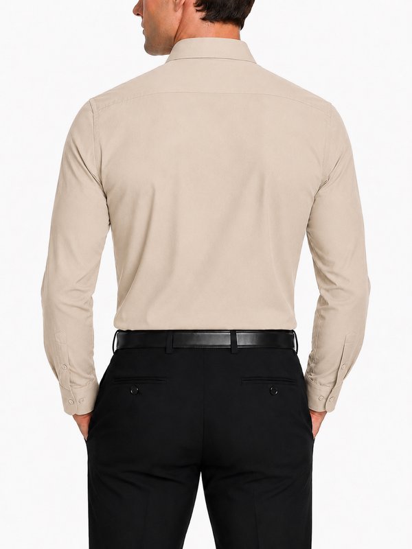 Modena Men’s Contemporary (Slim) Fit Long Sleeve Solid Dress Shirt