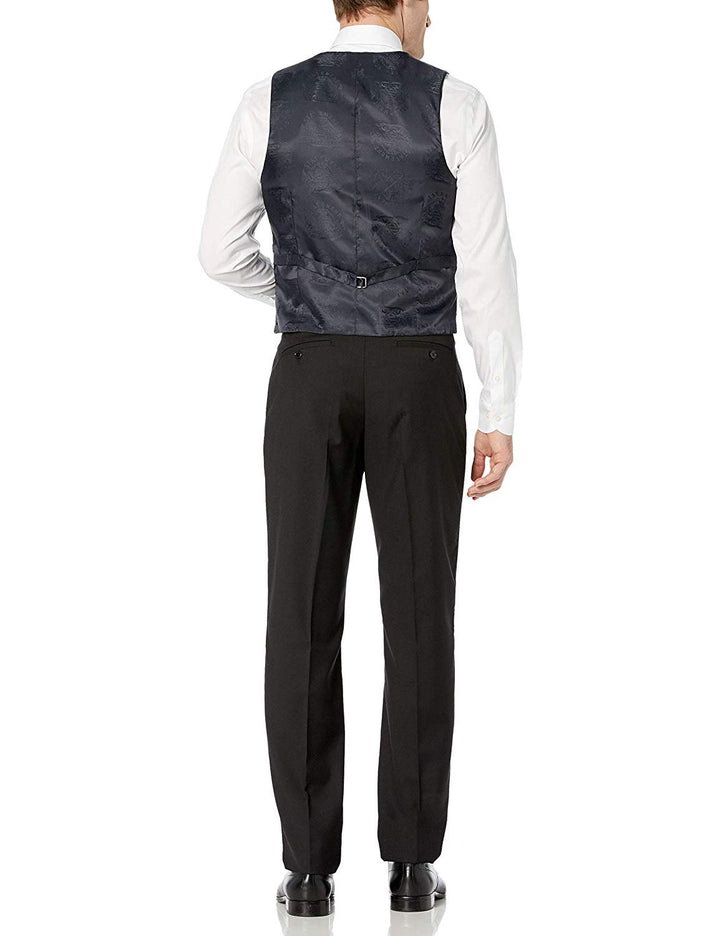 Adam Baker Men's 100% Wool Modern Fit Single Breasted Three Piece Shawl Collar Tuxedo - Colors