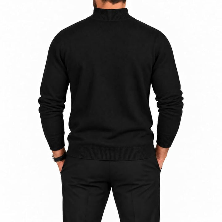 Adam Baker Men's Mock Neck Cotton Blend Knit Pullover Sweater