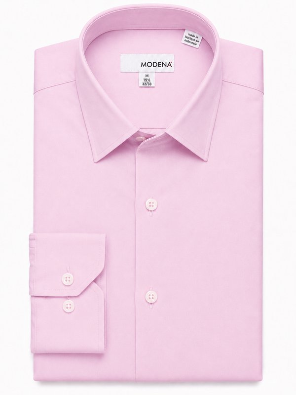 Modena Men’s Contemporary (Slim) Fit Long Sleeve Solid Dress Shirt