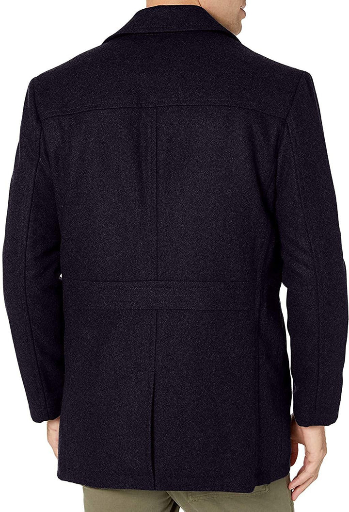 LONDON FOG mens Amity 34" Wool Blend Car Coat With Scarf