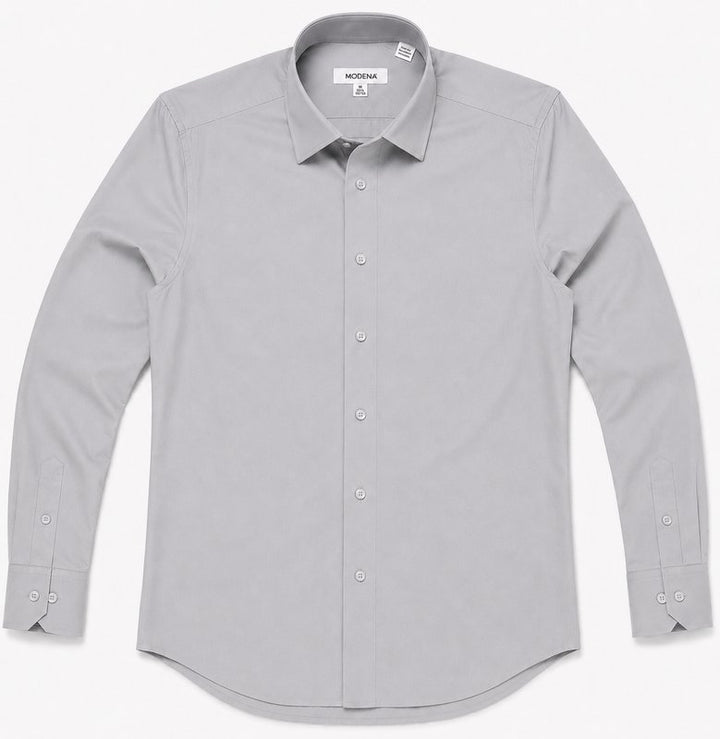 Modena Men’s Contemporary (Slim) Fit Long Sleeve Solid Dress Shirt
