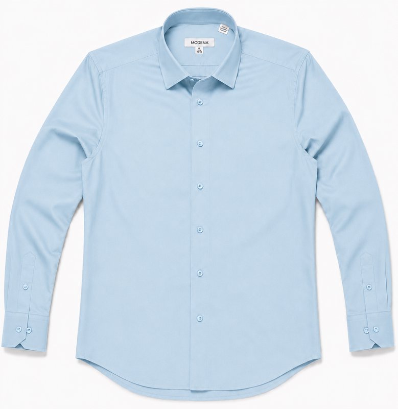 Modena Men’s Contemporary (Slim) Fit Long Sleeve Solid Dress Shirt