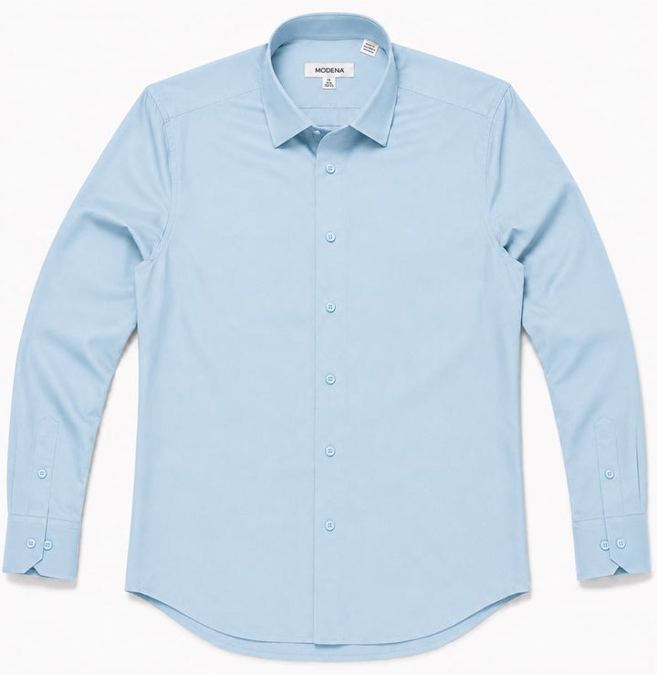 Modena Men’s Contemporary (Slim) Fit Long Sleeve Solid Dress Shirt
