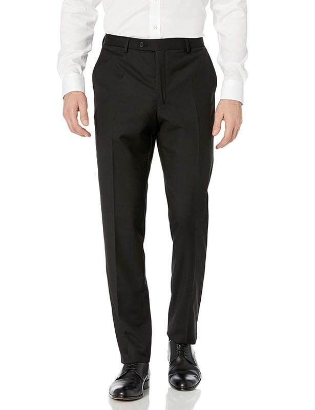 Adam Baker Men's 100% Wool Modern Fit Double Breasted 2-Piece Peak Lapel Tuxedo