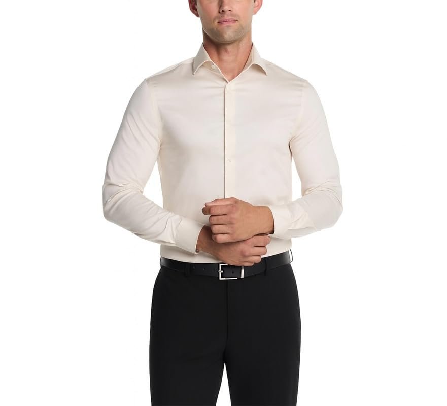 Modena Men's Extra Slim Fit Wrinkle Resistant Stretch Dress Shirt