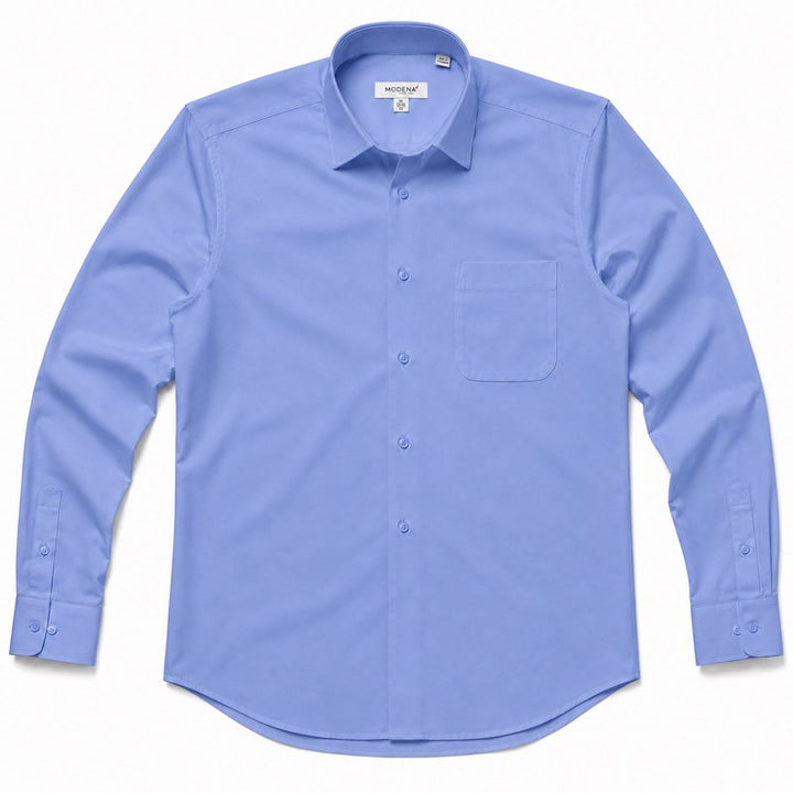 Modena Men's Regular Fit Long Sleeve Solid Dress Shirt