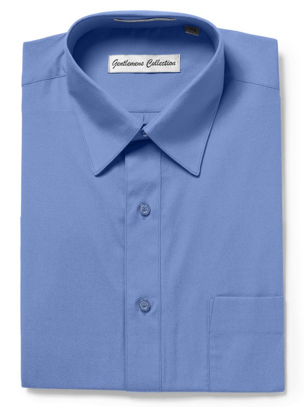 Gentlemens Collection Mens Short Sleeve Classic & Slim Fit Easy Care Dress Shirt - Colors