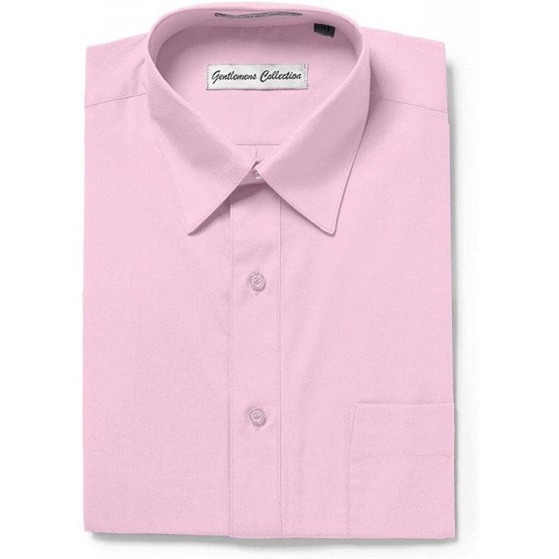 Gentlemens Collection Mens Short Sleeve Classic & Slim Fit Easy Care Dress Shirt - Colors