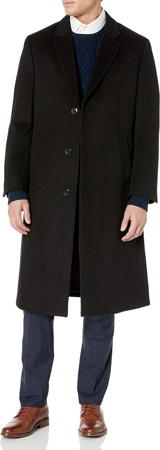 Black Adam Baker Men's Single Breasted Luxury Wool Full Length Topcoat - Available in Colors