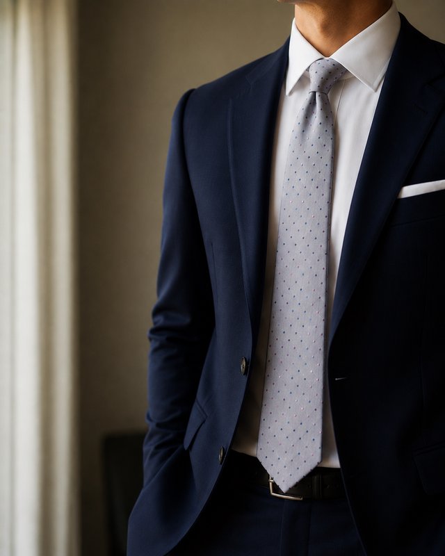 Adam Baker Men's Classic Woven Necktie – Elegant Formal Tie for Weddings, Business & Special Occasions