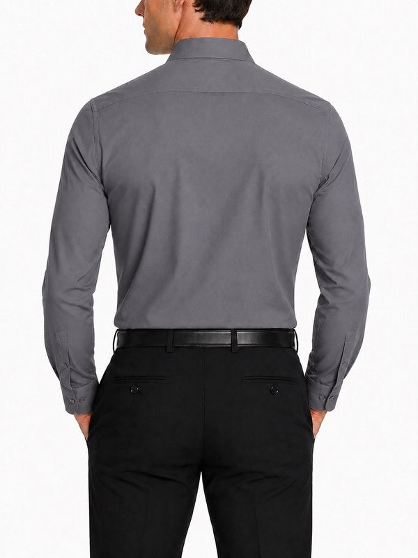 Modena Men’s Contemporary (Slim) Fit Long Sleeve Solid Dress Shirt