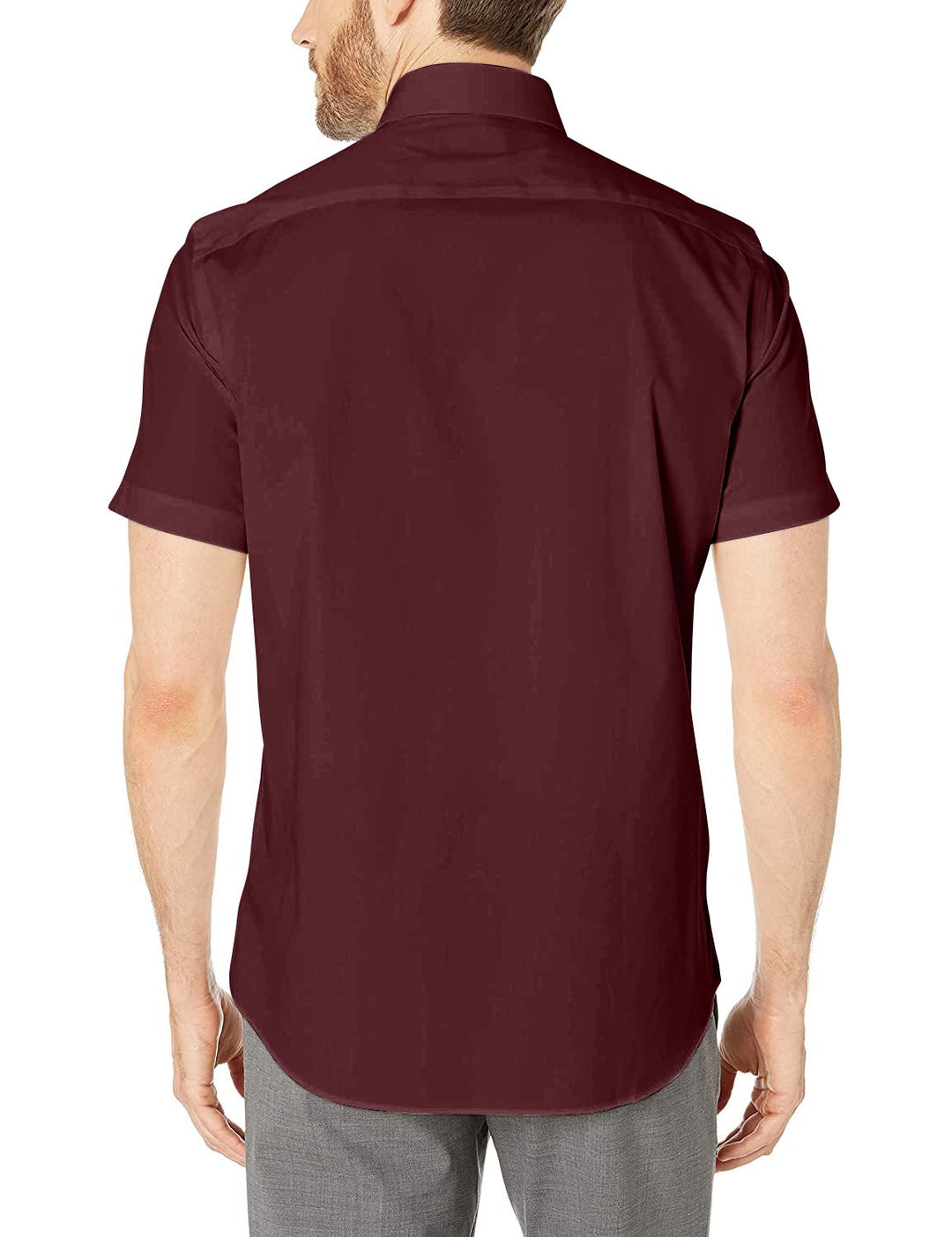 Gentlemens Collection Men's Slim Fit Short Sleeve Easy Care Solid Dress Shirt