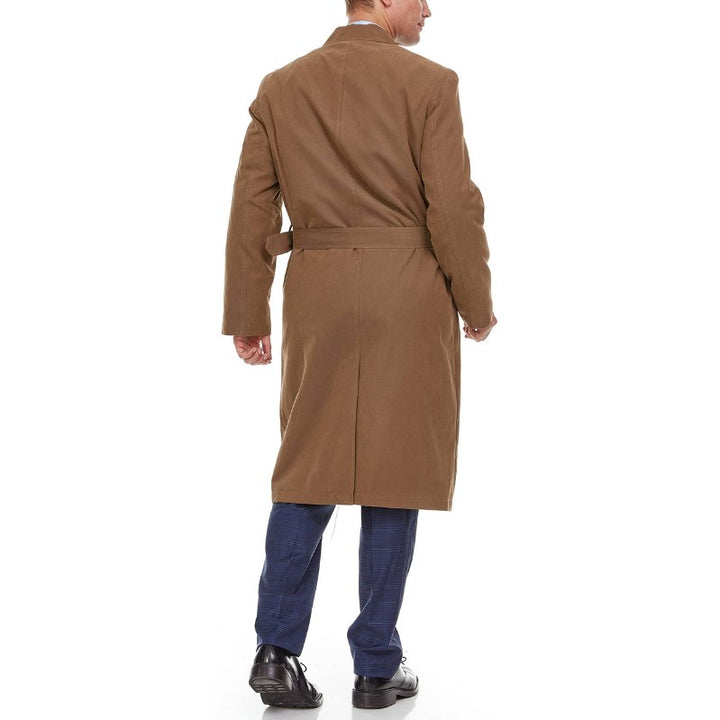 Adam Baker Men's Black & Khakhi Single Breasted Full Length Trench Coat All Year Round Raincoat