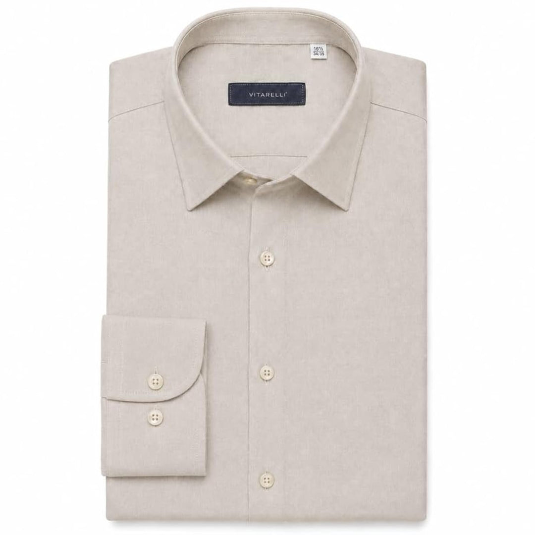 Adam Baker Men's Linen Shirt, Long Sleeve Cotton Linen Casual Shirt, Lightweight Breathable Summer Wedding Vacation Shirt