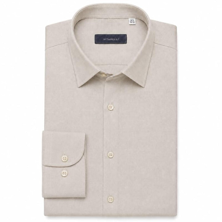 Adam Baker Men's Linen Shirt, Long Sleeve Cotton Linen Casual Shirt, Lightweight Breathable Summer Wedding Vacation Shirt