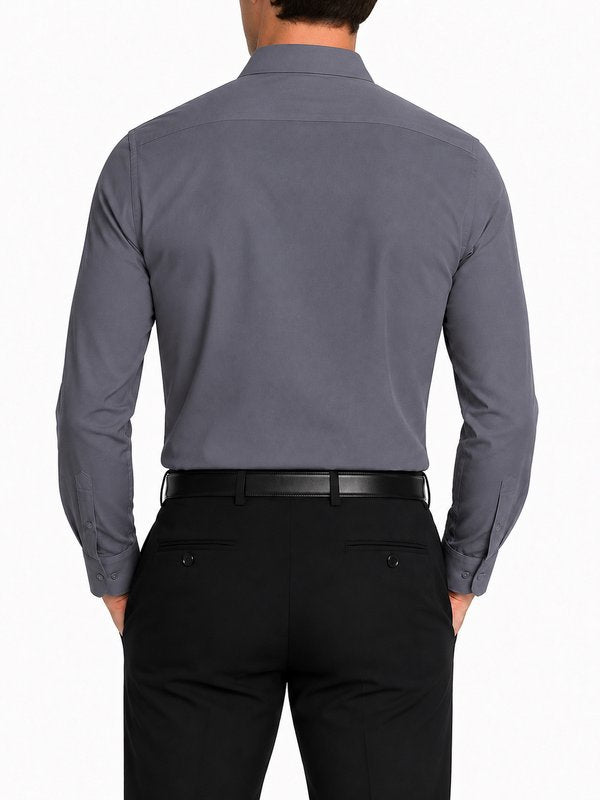 Modena Men's Regular Fit Long Sleeve Solid Dress Shirt