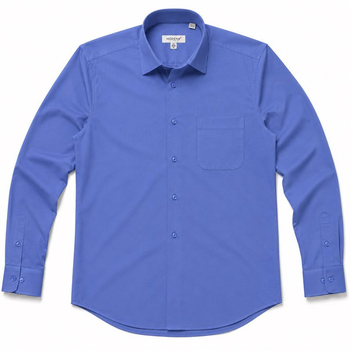Modena Men's Regular Fit Long Sleeve Solid Dress Shirt