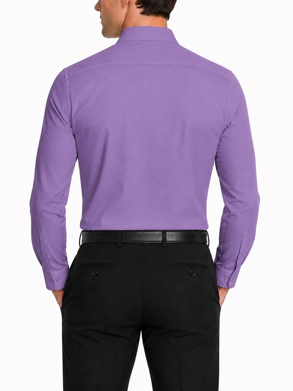 Modena Men's Regular Fit Long Sleeve Solid Dress Shirt