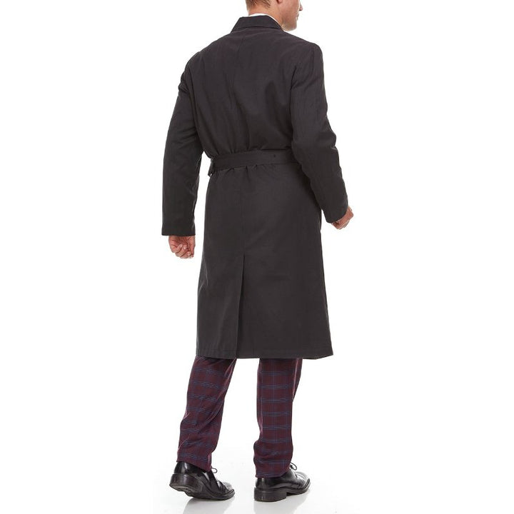 Adam Baker Men's Black & Khakhi Single Breasted Full Length Trench Coat All Year Round Raincoat