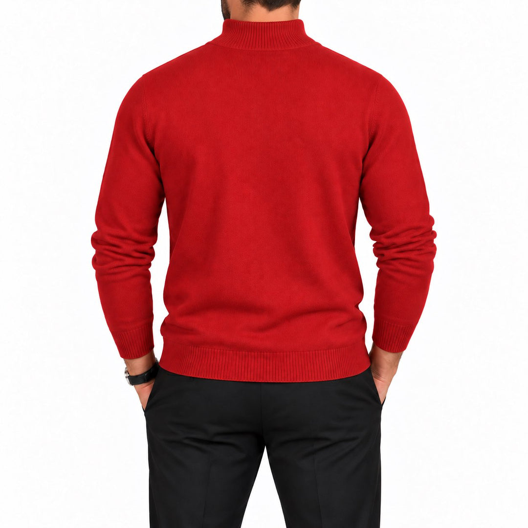 Adam Baker Men's Mock Neck Cotton Blend Knit Pullover Sweater