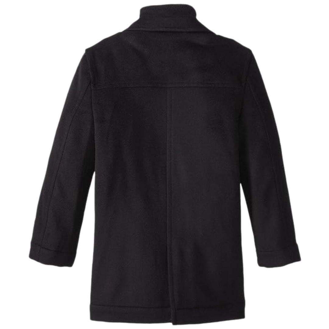 Bradley Jons Boys Classic Fit Wool Coat – 3/4 Length Dress Overcoat with Insulated Bib