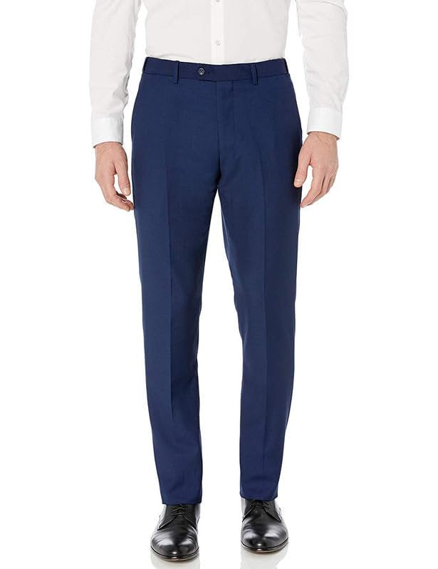 Adam Baker Men's Classic Fit & Slim Fit Unhemmed Suit Separate Dress Pants