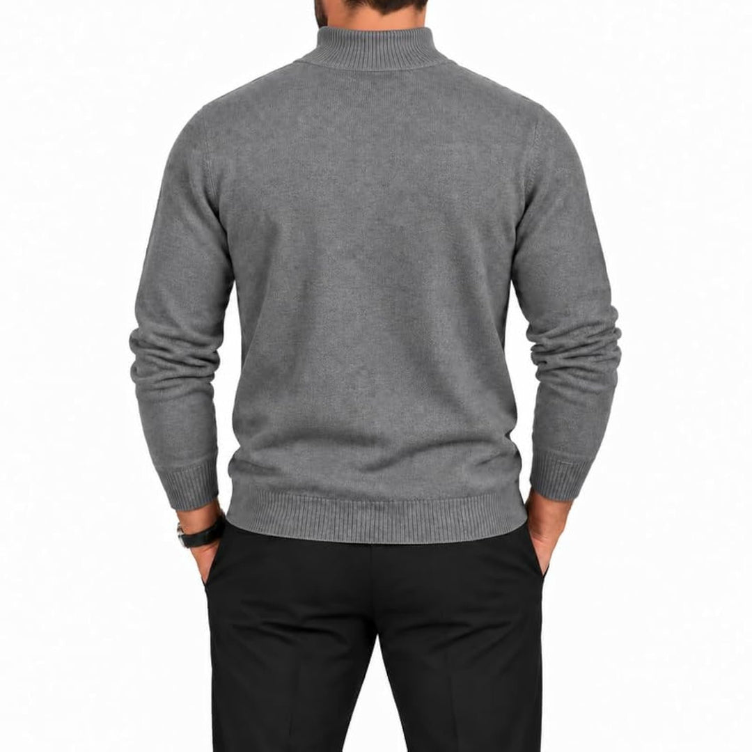 Adam Baker Men's Mock Neck Cotton Blend Knit Pullover Sweater